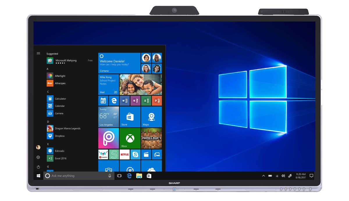 Sharp Windows Collaboration Display Windows 10